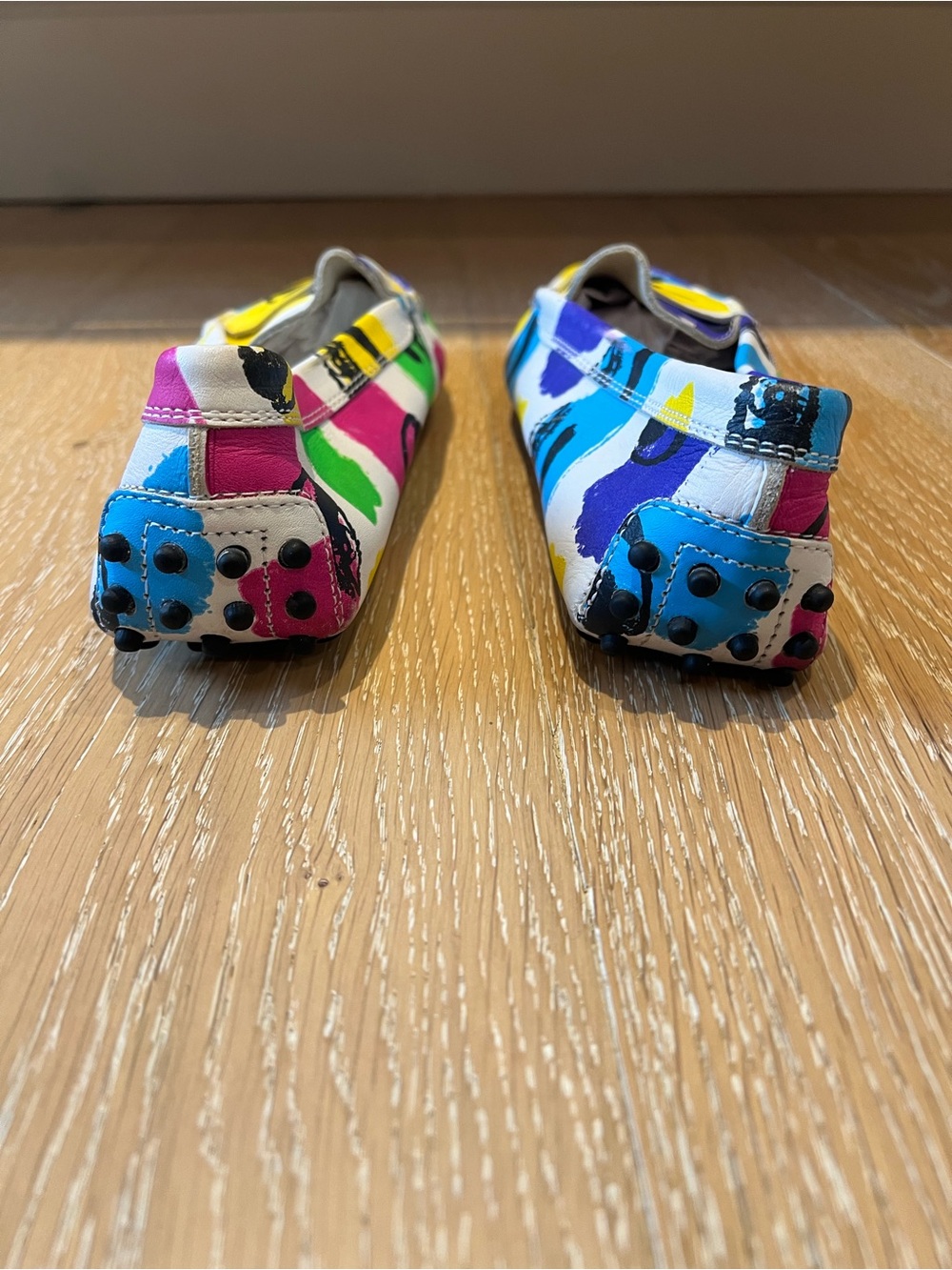 Tod’s Gommino Loafers Pop Art Eye Print Multicolor Italian Leather Women US 7.5 - Picture 16 of 16